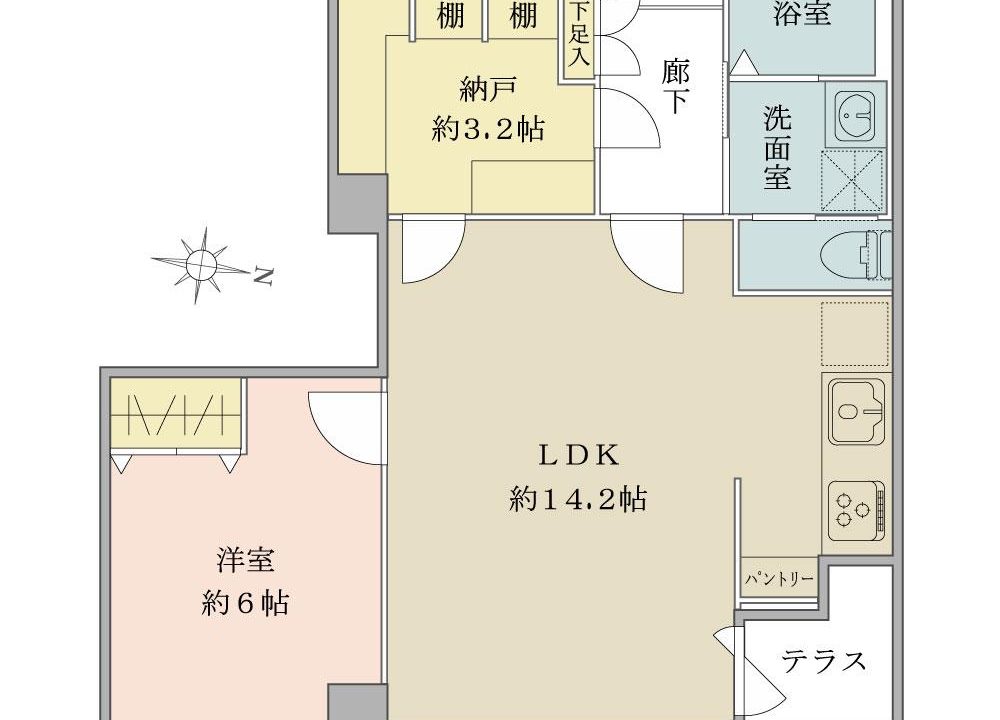 1LDKS（納戸）